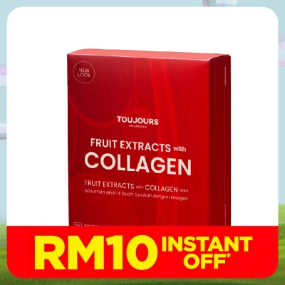 TOUJOURS Advanced Fruit Extracts with Collagen Drink 10s