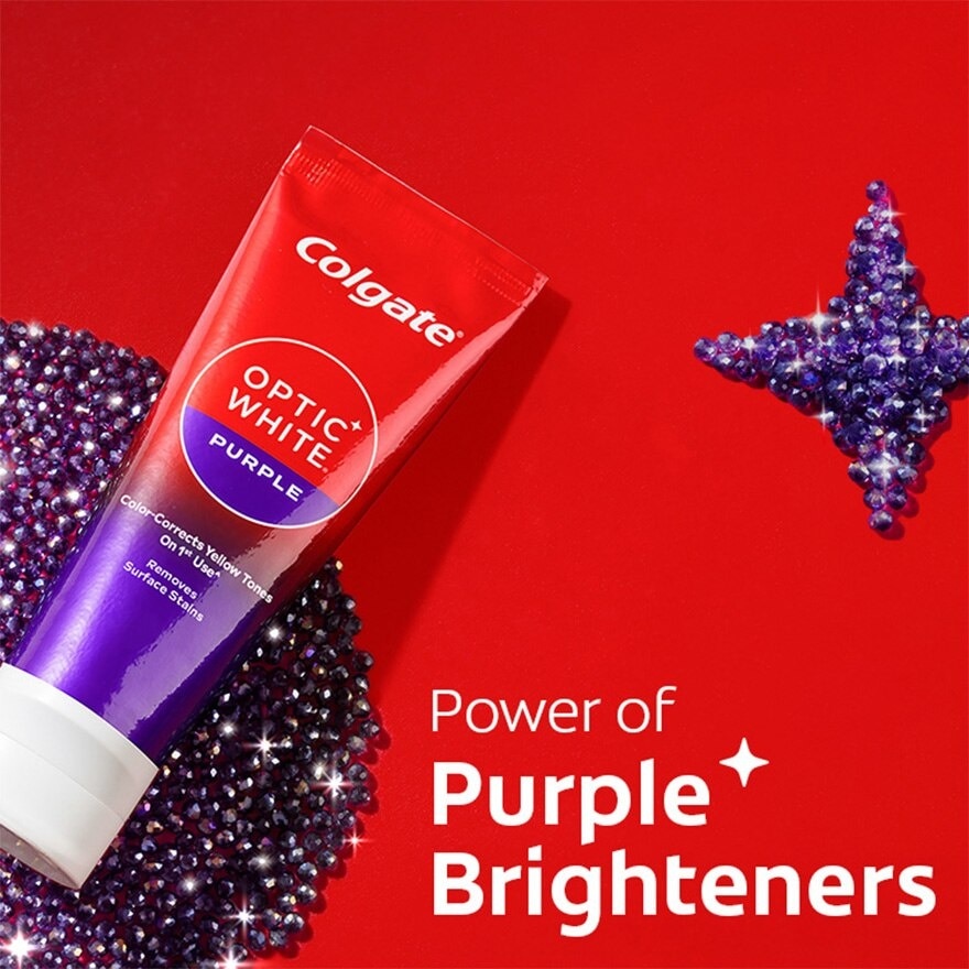 Colgate Optic White Purple Whitening Toothpaste 2x100g