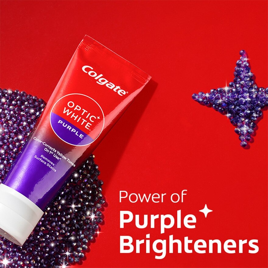 Colgate Optic White Purple Whitening Toothpaste 2x100g image