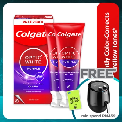 COLGATE Colgate Optic White Purple Whitening Toothpaste 2x100g