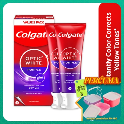 COLGATE - Colgate Optic White Purple Whitening Toothpaste 2x100g