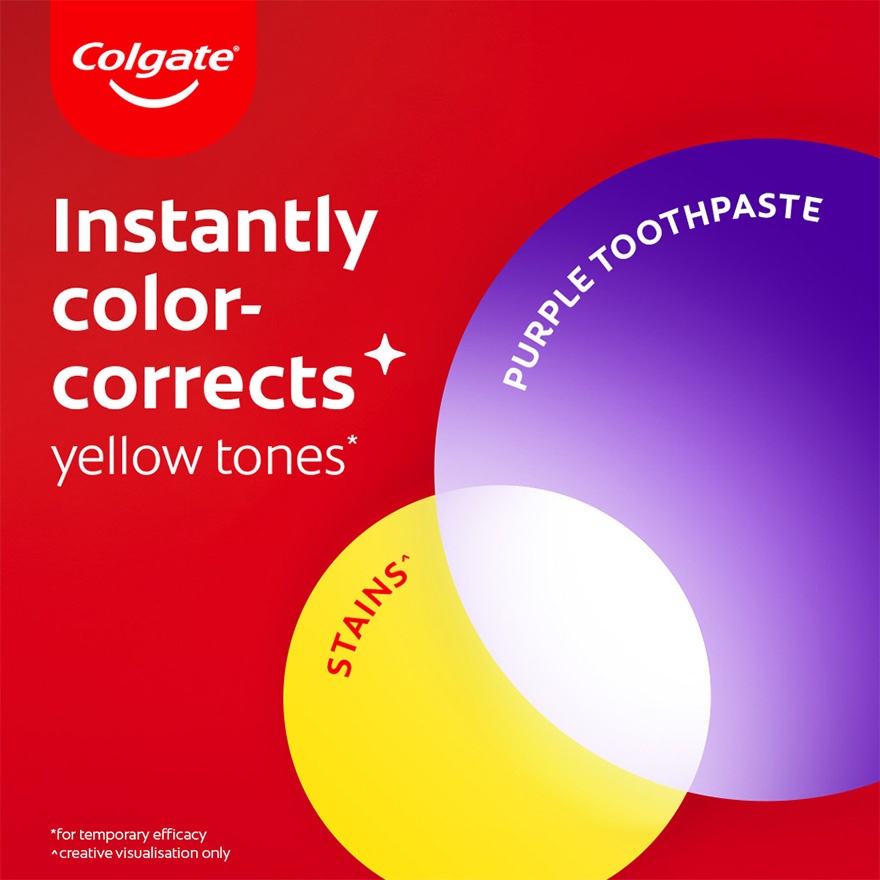 Colgate Optic White Purple Whitening Toothpaste 2x100g image