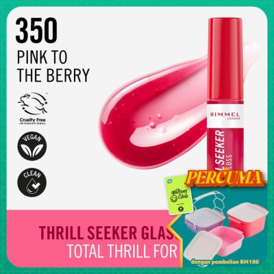 RIMMEL - Thrill Seeker Glassy Gloss 350 Pink To The Berry
