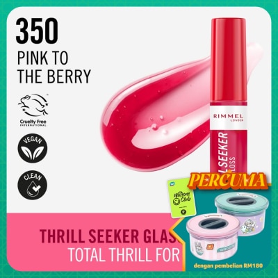 RIMMEL Thrill Seeker Glassy Gloss 350 Pink To The Berry