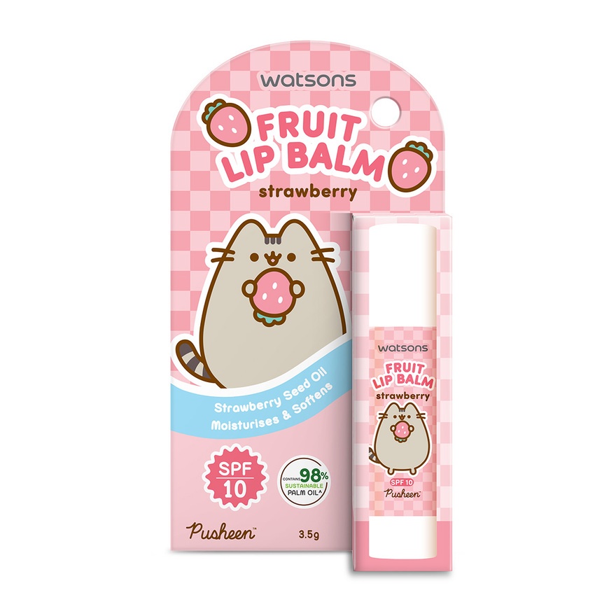 Pusheen Fruit Lip Balm Strawberry SPF10