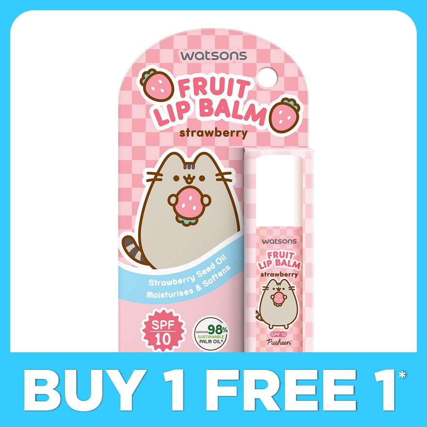Pusheen Fruit Lip Balm Strawberry SPF10