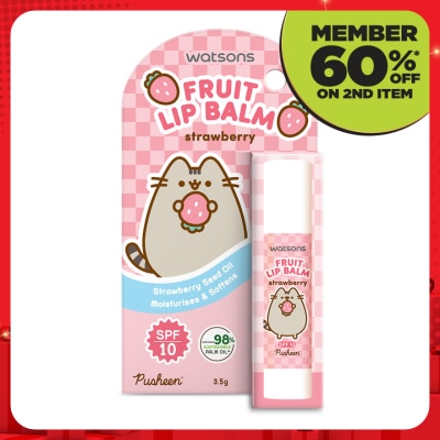 WATSONS Pusheen Fruit Lip Balm Strawberry SPF10