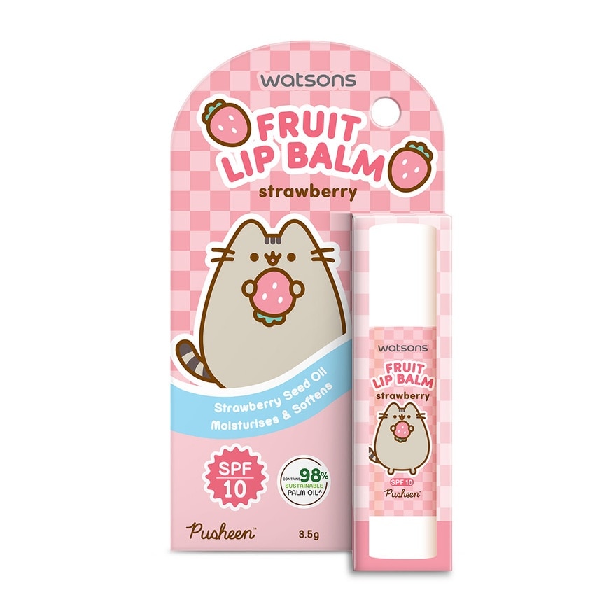 Pusheen Fruit Lip Balm Strawberry SPF10