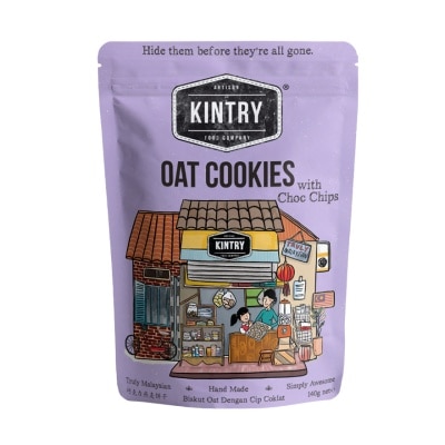 KINTRY Oat Cookies Choc Chips Regular Pack