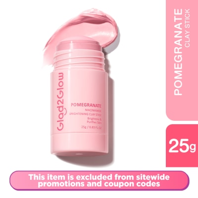 GLAD2GLOW Pomegranate Niacinamide Brightening Clay Stick 25g