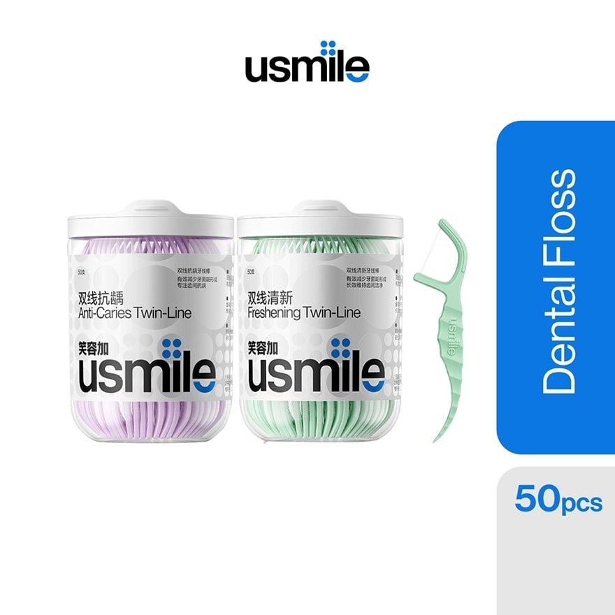 Freshening Twin-Line Dental Floss Mint 50s
