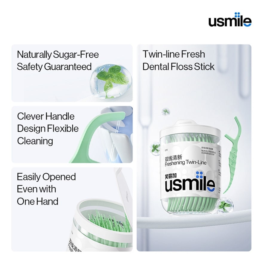 Freshening Twin-Line Dental Floss Mint 50s