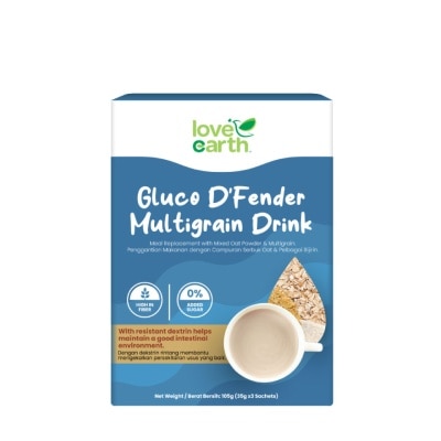 LOVE EARTH Gluco Dfender Multigrain Drink 35gx3s