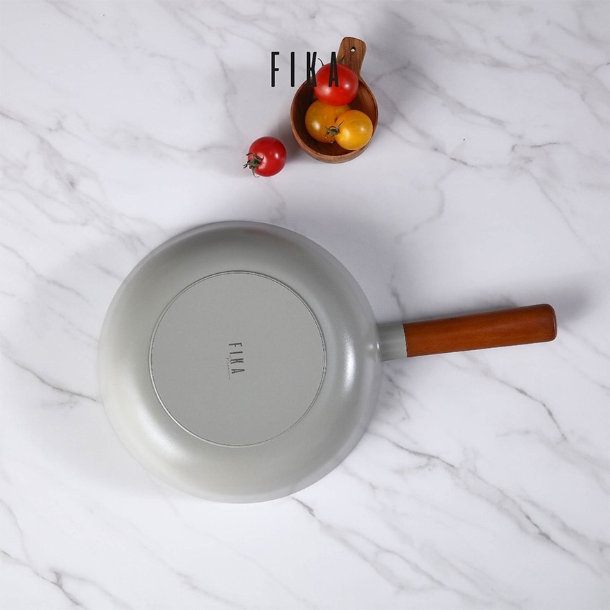 FIKA Green 26cm Wok with Glass Lid