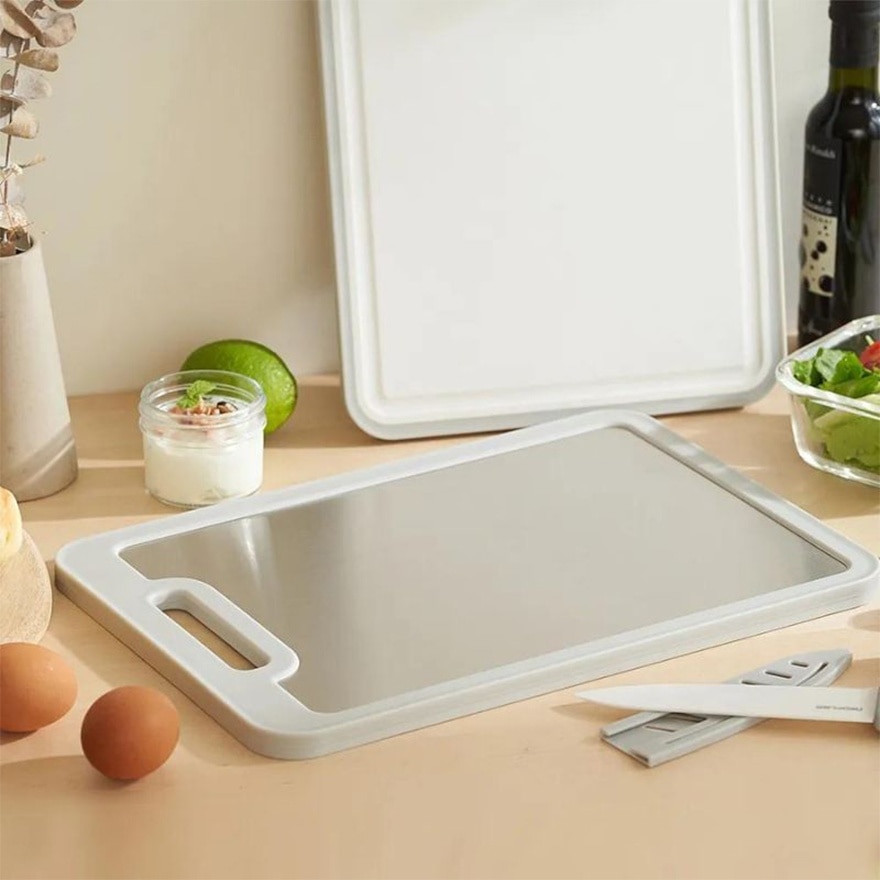 Stainless Steel Double Sided Antibacterial Cutting Board