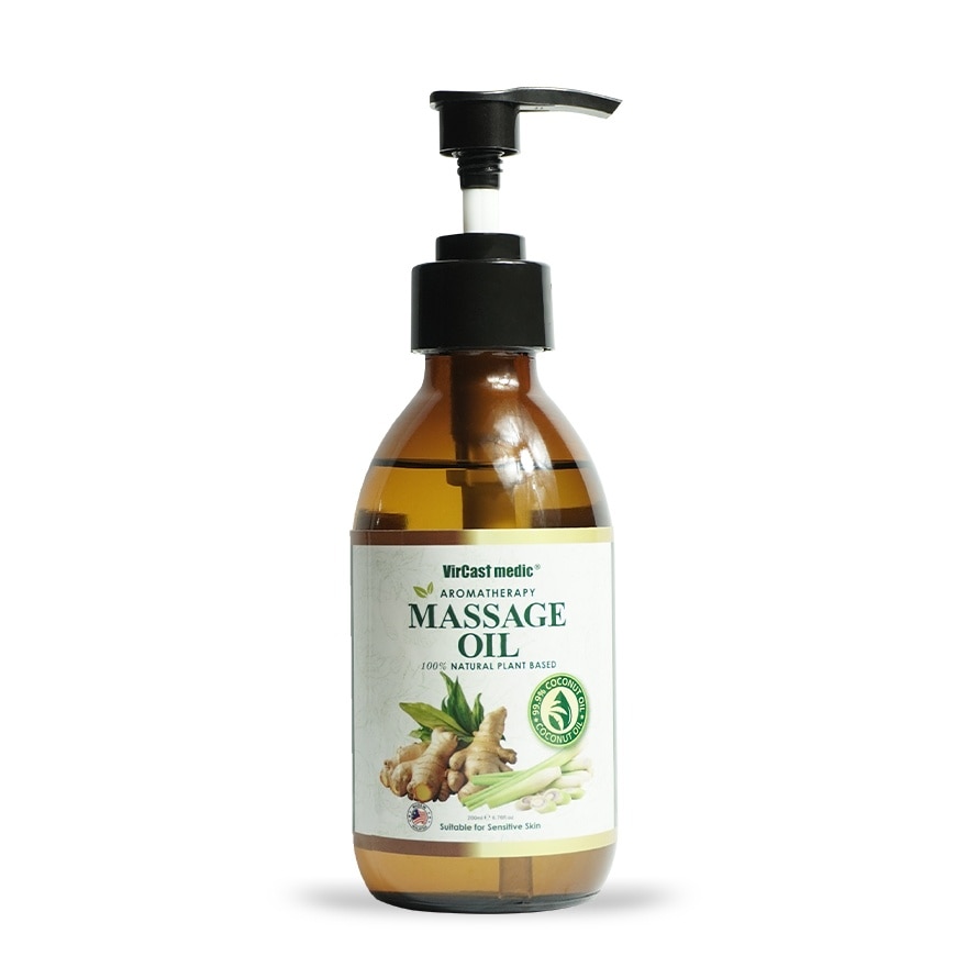 Aromatherapy Ginger & Lemongrass Massage Oil 200ml<BR>