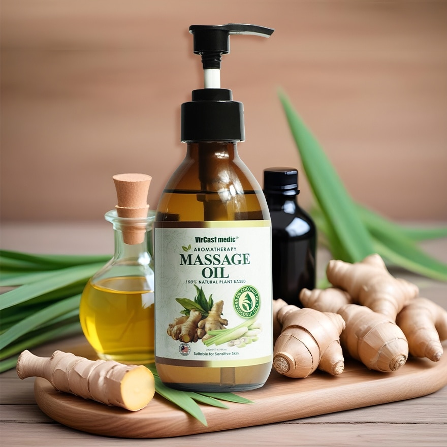 Aromatherapy Ginger & Lemongrass Massage Oil 200ml<BR>