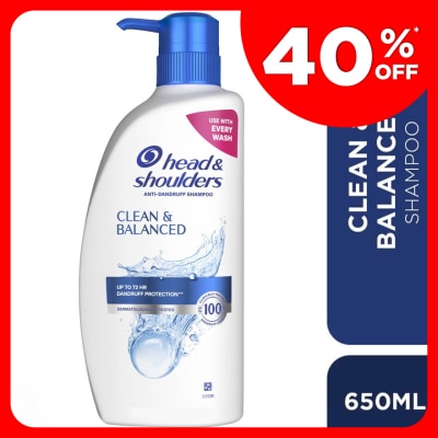 HEAD&SHOULDERS Clean and Balanced Shampoo 650ml