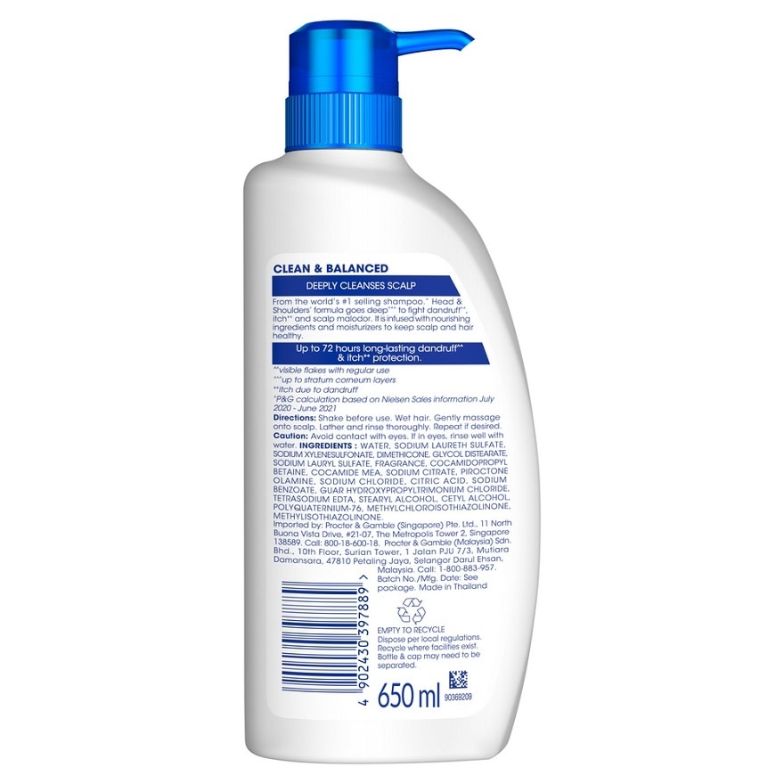 Clean and Balanced Shampoo 650ml