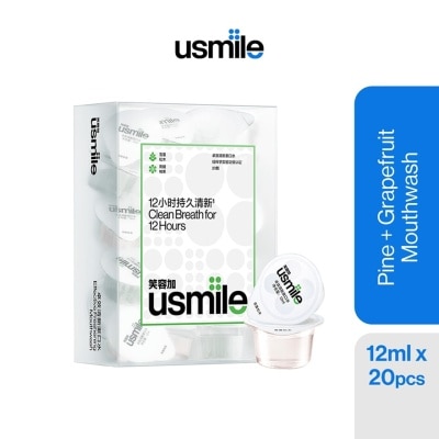 USMILE Pine + Grapefruit Mouthwash Green 12mlx20pcs