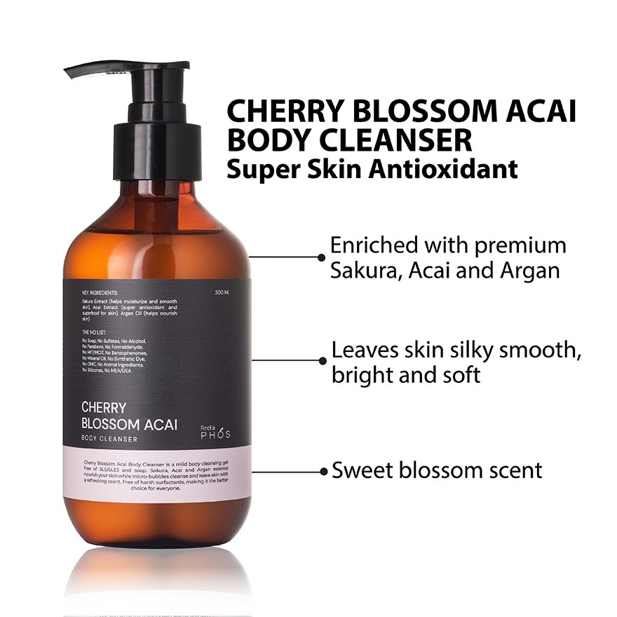 Cherry Blossom Acai Body Cleanser 300ml