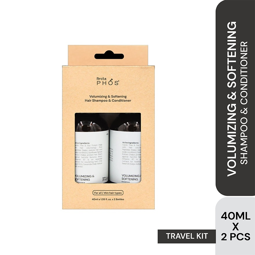 Volumizing & Softening Shampoo + Conditioner Travel Set 40ml x 2