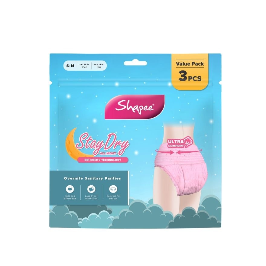 Overnite Sanitary Panties (4pack) S-M