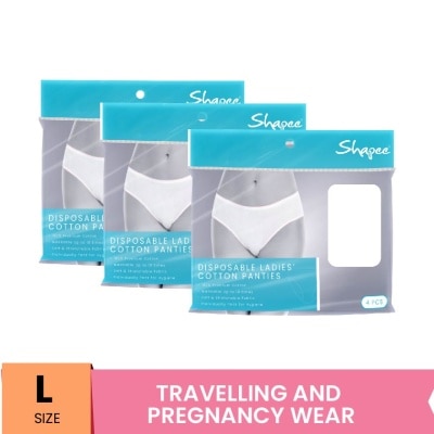 SHAPEE Disposable Ladies Cotton Panties (12 pcs) L