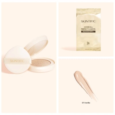 SKINTIFIC Cover All Perfect BB Cushion 01 Vanilla refill 11g