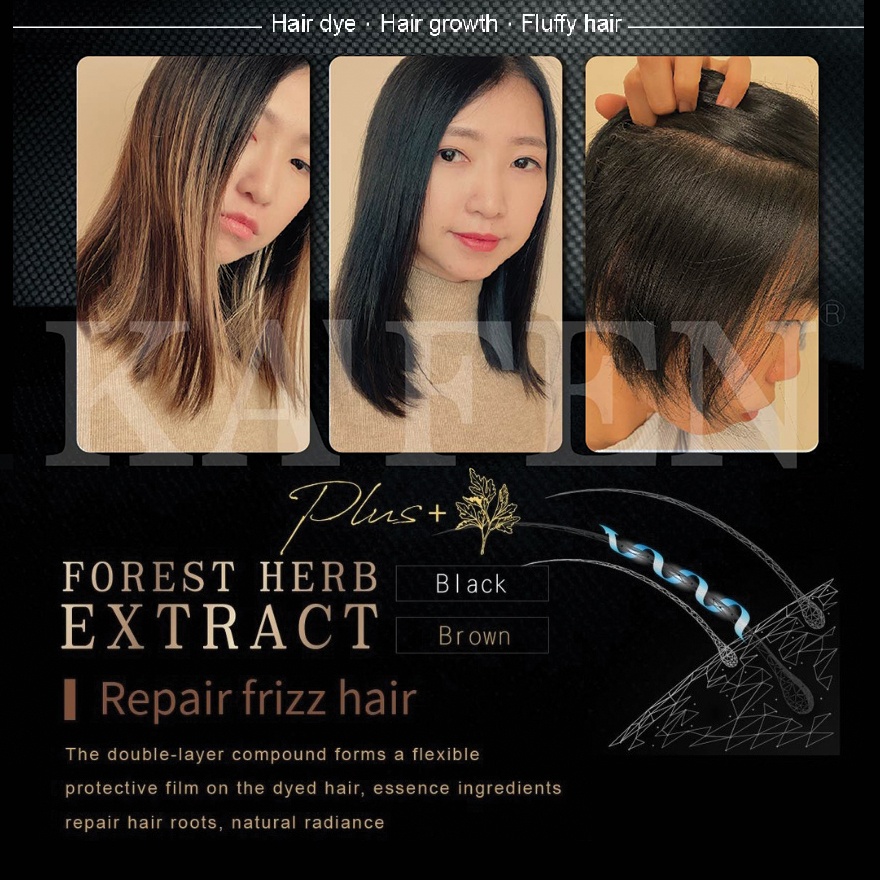 Forest Herb Extract Hair Color Shampoo Treatment Black 200ml image