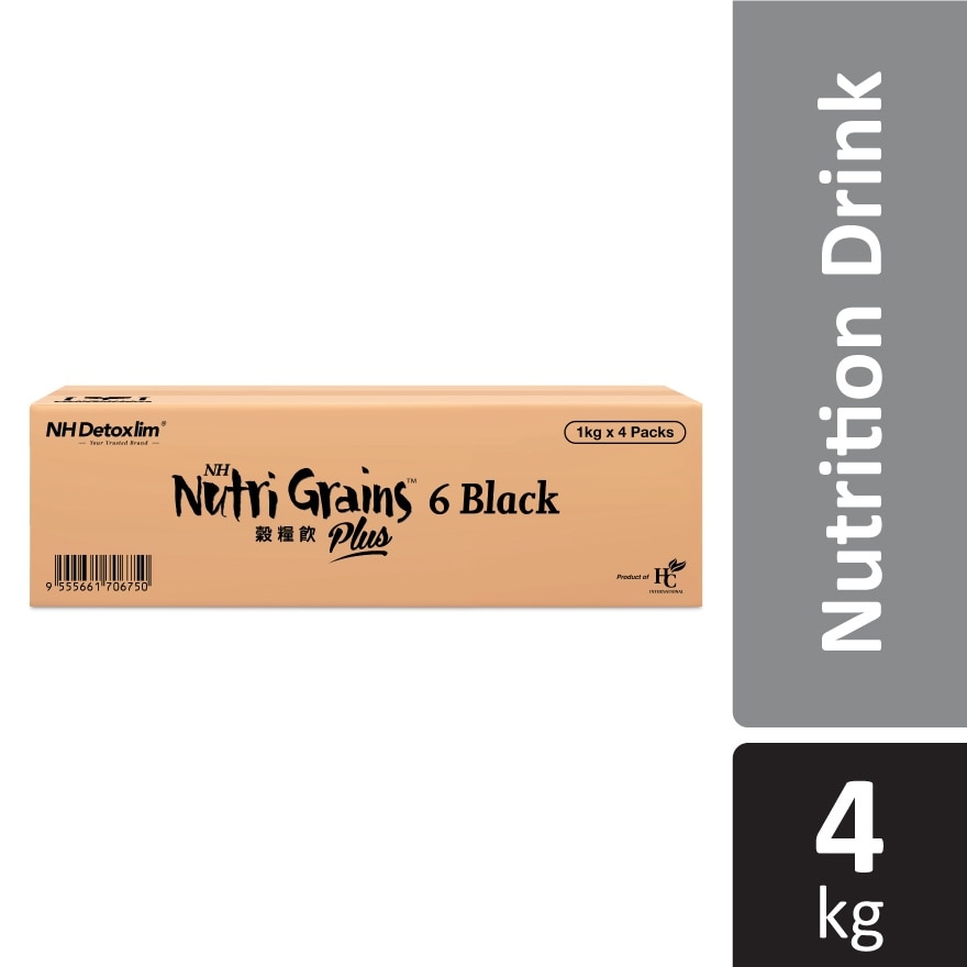 Nutri Grains Plus With 6 Black 1kg x 4 packs