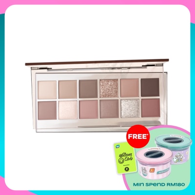 JOOCYEE 12 Shades Eyeshadow Palette 01 Wooden Pink