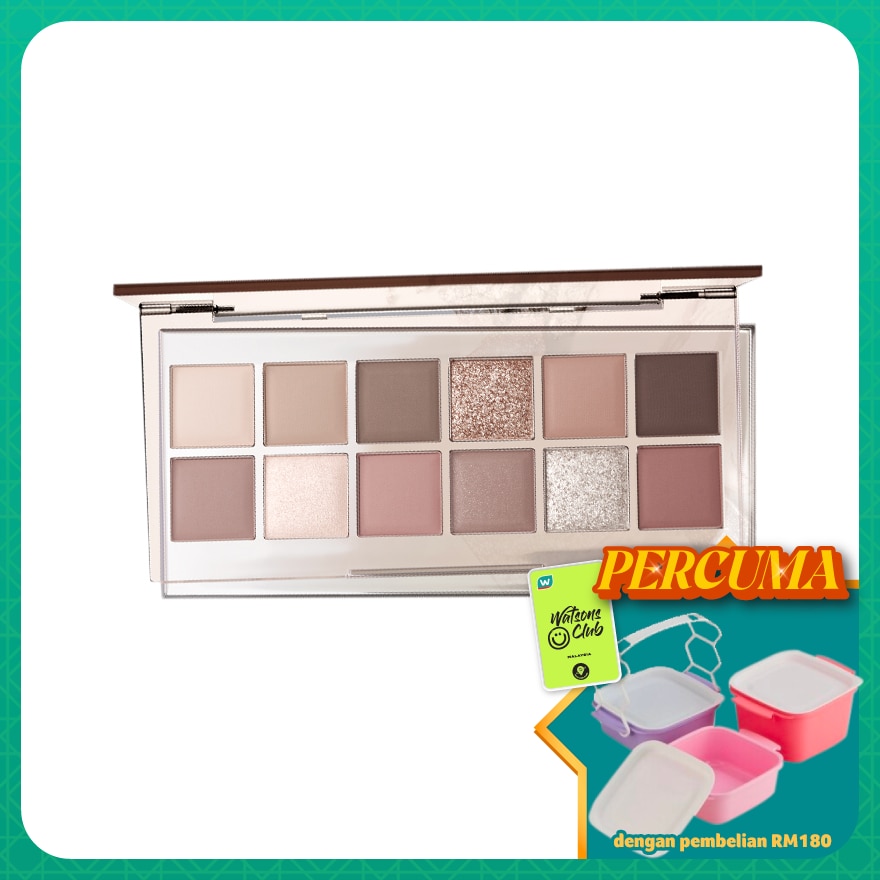12 Shades Eyeshadow Palette 01 Wooden Pink