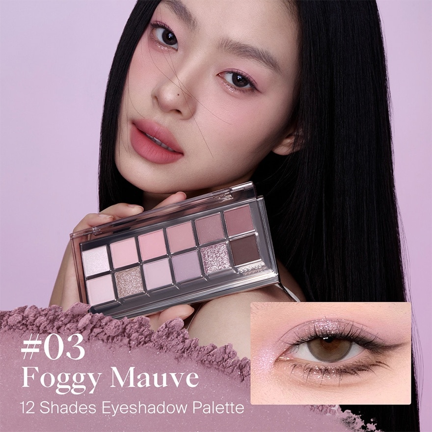 12 Shades Eyeshadow Palette 03 Foggy Mauve