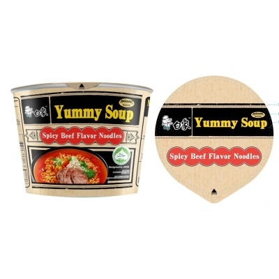 YUMMY SOUP Spicy Beef Flavor Noodle(Barrel) 102g