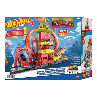 HOT WHEELS City Super Loop Fire Station Trackset