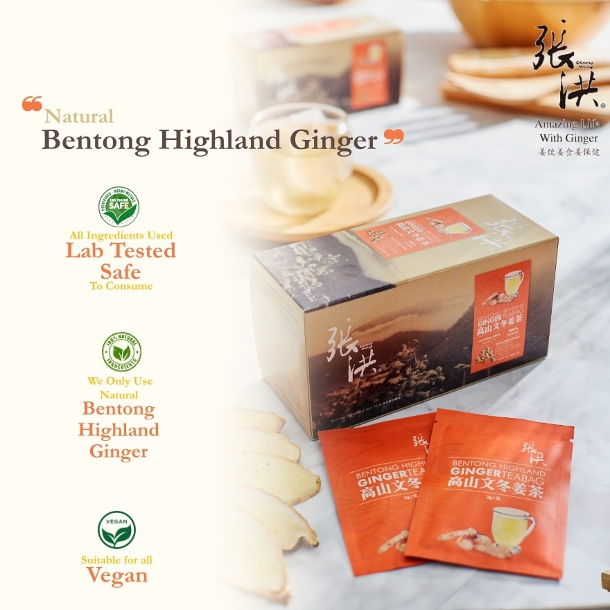 Bentong Highland Ginger Tea Bag Sugar Free 40G (2G X 20 Sachets)