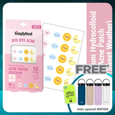 SIMPLYHEAL Sweet Weather Day & Night Premium Hydrocolloid Acne Patch 20s