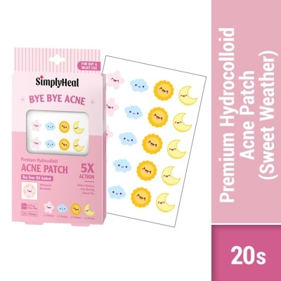 SIMPLYHEAL Sweet Weather Day & Night Premium Hydrocolloid Acne Patch 20s