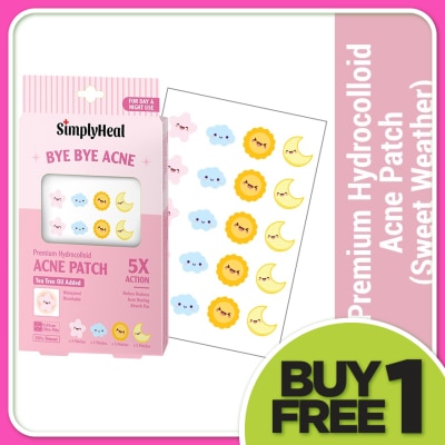 SIMPLYHEAL Sweet Weather Day & Night Premium Hydrocolloid Acne Patch 20s
