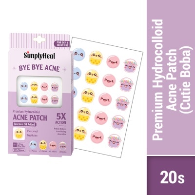 SIMPLY Cutie Boba Day & Night Premium Hydrocolloid Acne Patch 20s