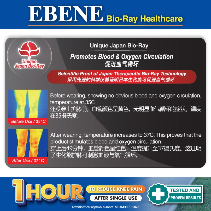 Ebene Bio-Ray Compression Knee Guard S/M