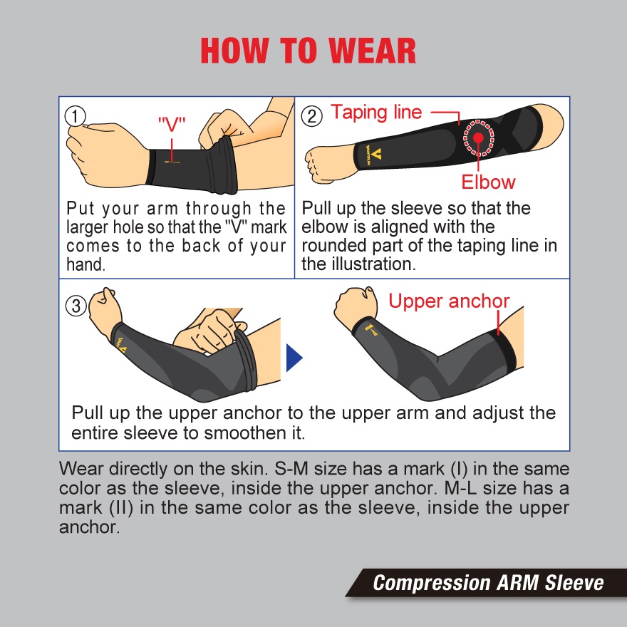 Compression Arm Grey Size S-M 1's