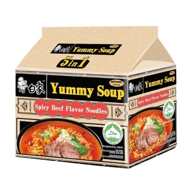 YUMMY SOUP Spicy Beef Flavor Noodle 96gx5Packets(Expiry Nov-Dec 2024)