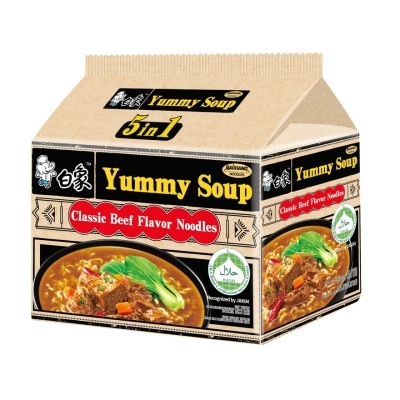 YUMMY SOUP Classic Beef Flavor Noodle 96gx5Packets(Expiry Nov-Dec 2024)