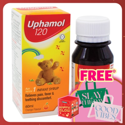 UPHAMOL  120 Suspension Infant Syrup 60ml (Orange Flavour)