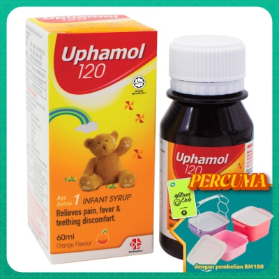 UPHAMOL -  120 Suspension Infant Syrup 60ml (Orange Flavour)