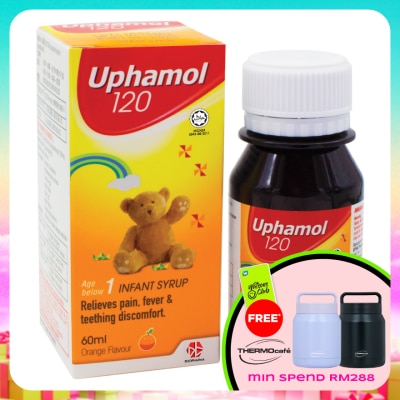 UPHAMOL -  120 Suspension Infant Syrup 60ml (Orange Flavour)