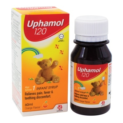 UPHAMOL  120 Suspension Infant Syrup 60ml (Orange Flavour)