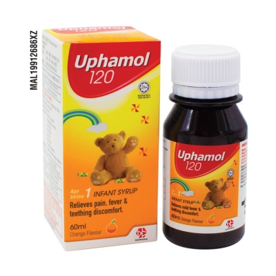 UPHAMOL - 120 Suspension Infant Syrup 60ml (Orange Flavour)